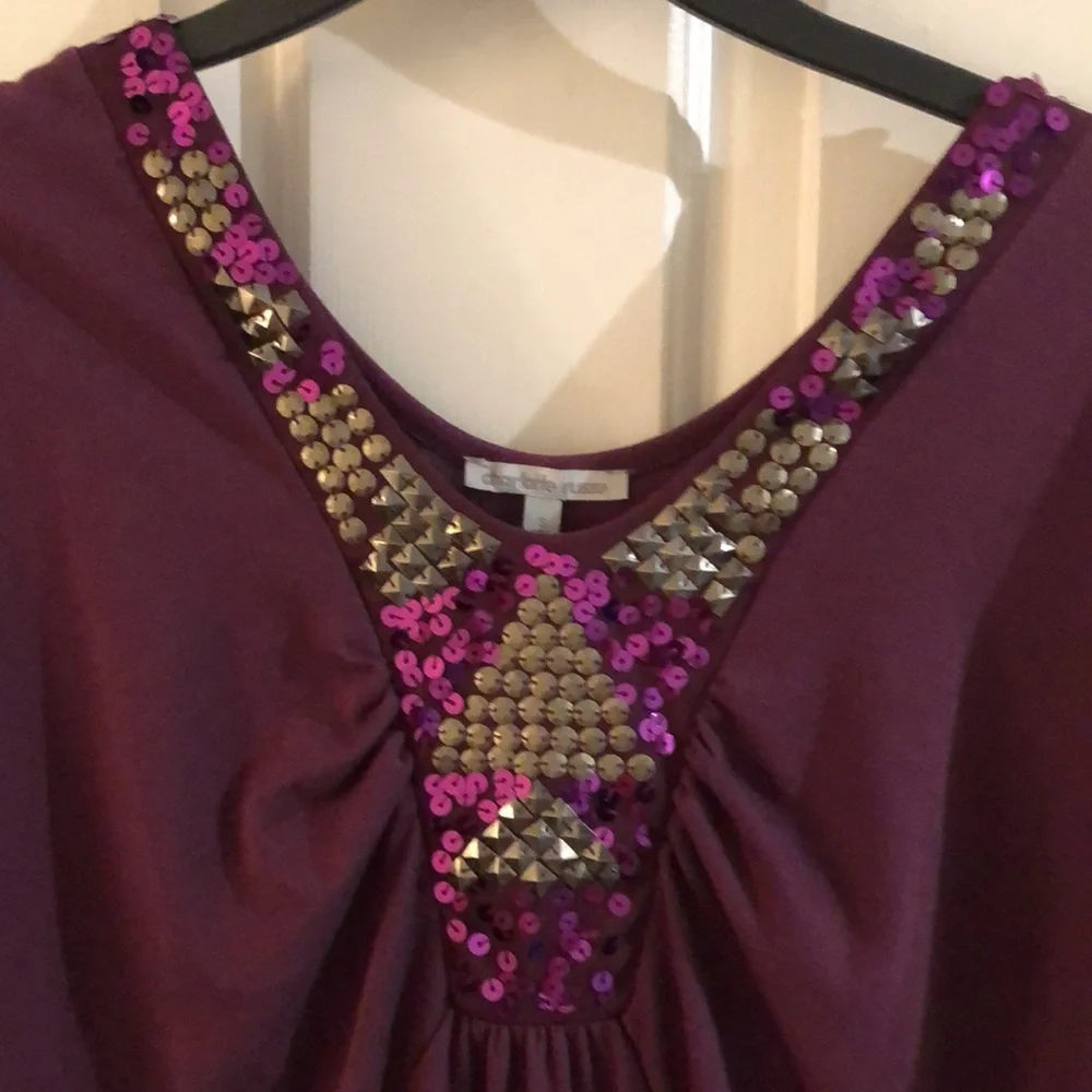 Charlotte Russe Sparkly Purple Top